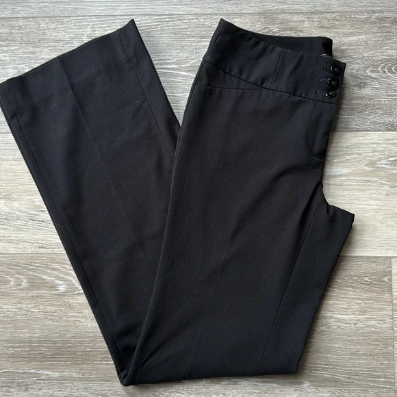 White House Black Market Black Boot Cut Pants - Picture 3 of 3
